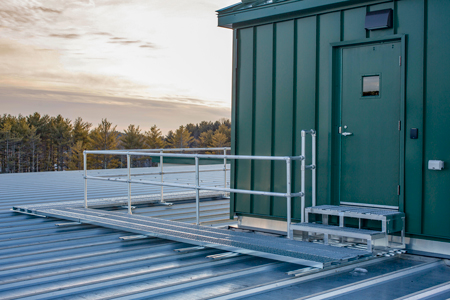 LMCurbs Roofwalk System 36inch Handrail Inside-Corner Steps